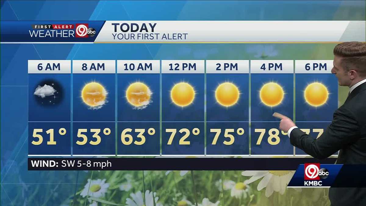 Pollen count high, temperatures near 80 degrees Monday