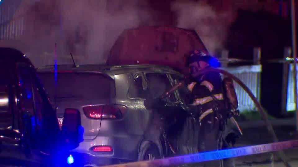 Body found inside burning car in Milwaukee