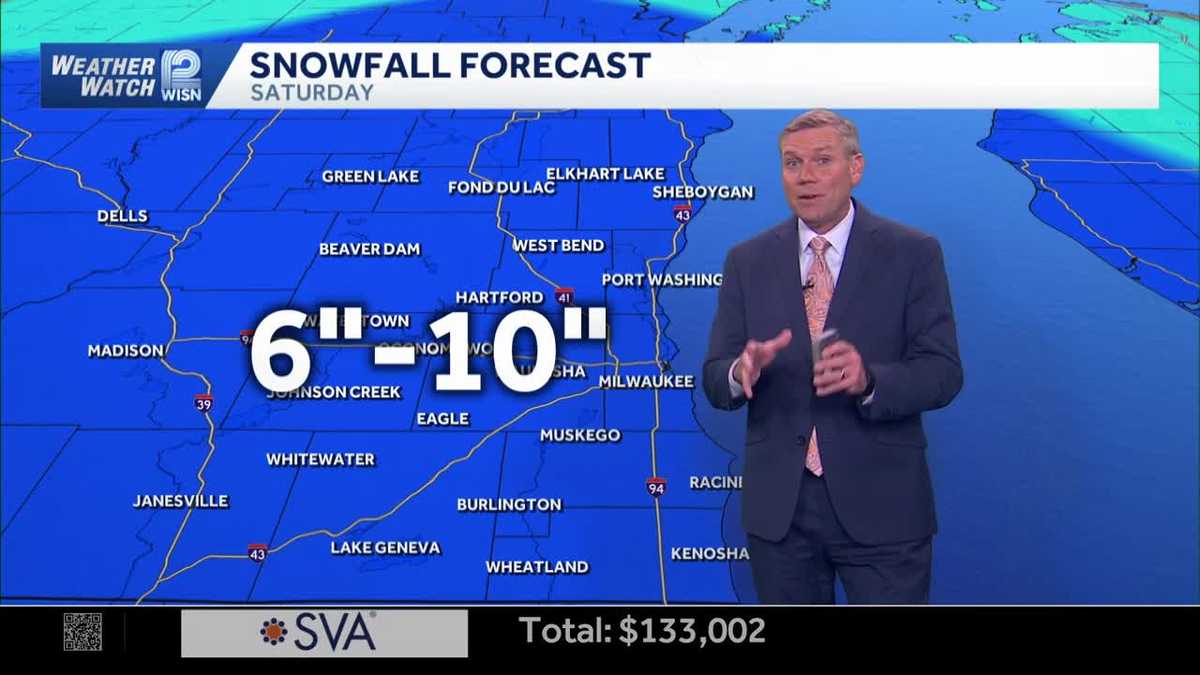 Big snowfall heading to SE Wisconsin on Saturday