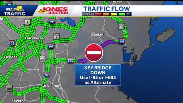Traffic: Key Bridge collapse, these are alternate routes