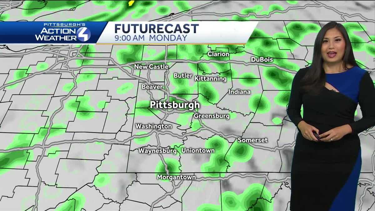 Cool Day With A Few Showers South of Pittsburgh