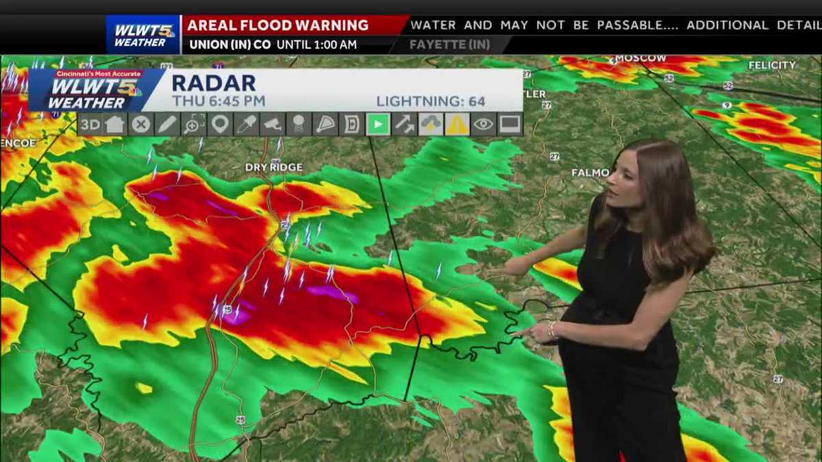 Flash flood threat remains overnight in Cincinnati