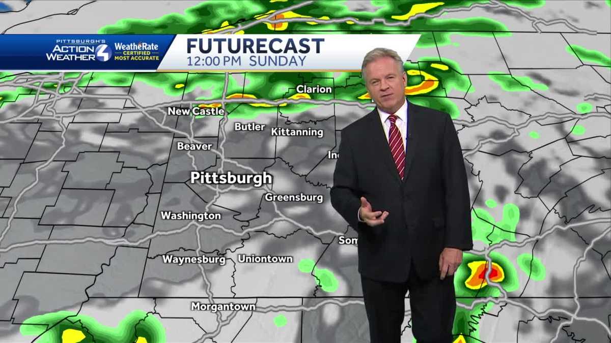 Off and on showers through Sunday