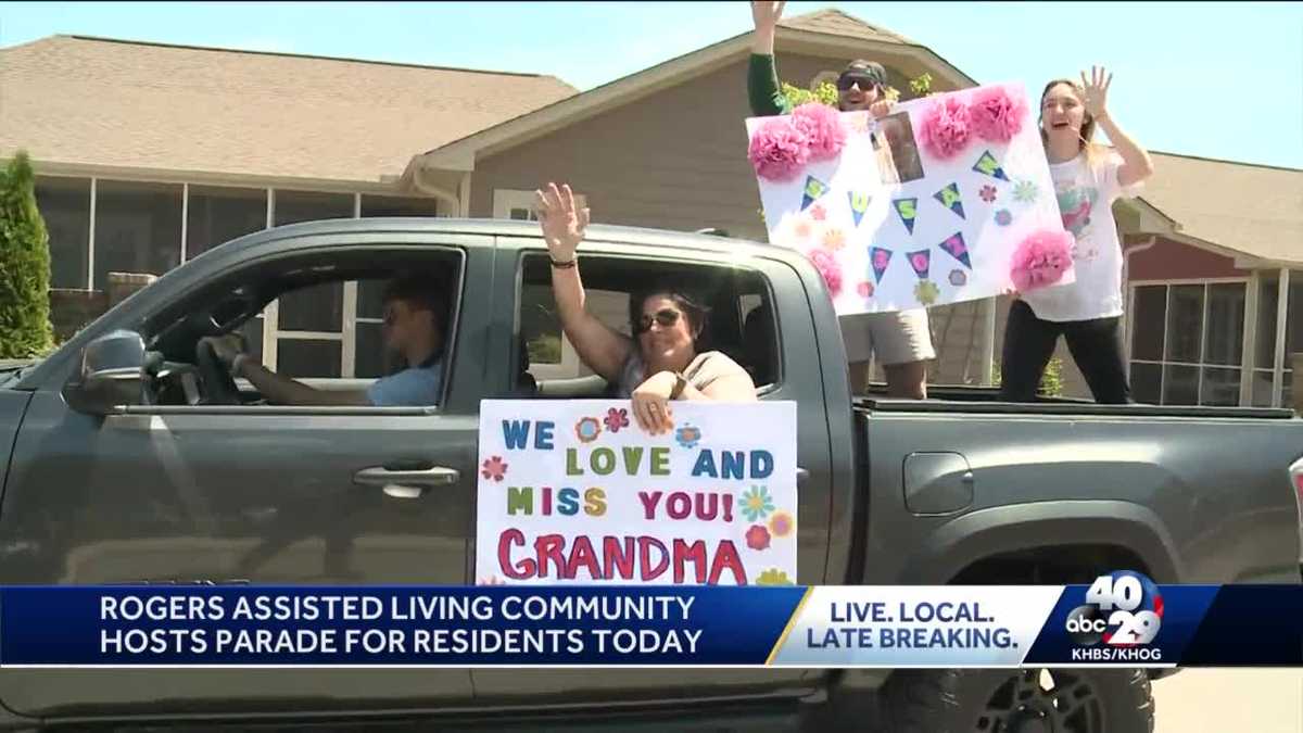 Rogers nursing home holds parade for resident