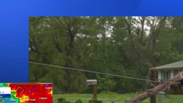 Power lines, tree limbs downed in Auburn after multiple rounds of storms move through southeastern Nebraska