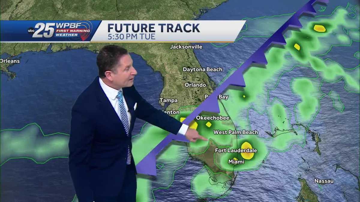 Heating up ahead of a cold front across South Florida