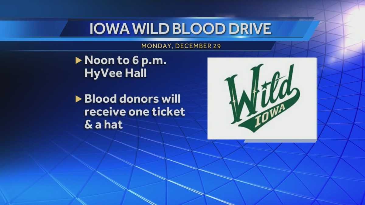 Blood donation can net Iowa Wild tickets