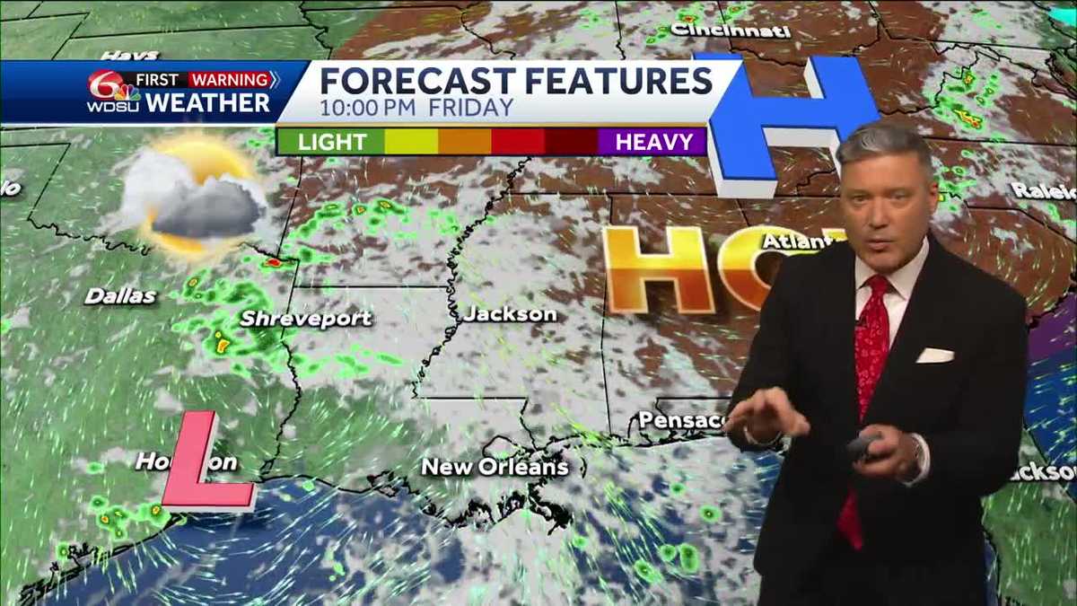 New Orleans weather forecast when will it rain how much how hot