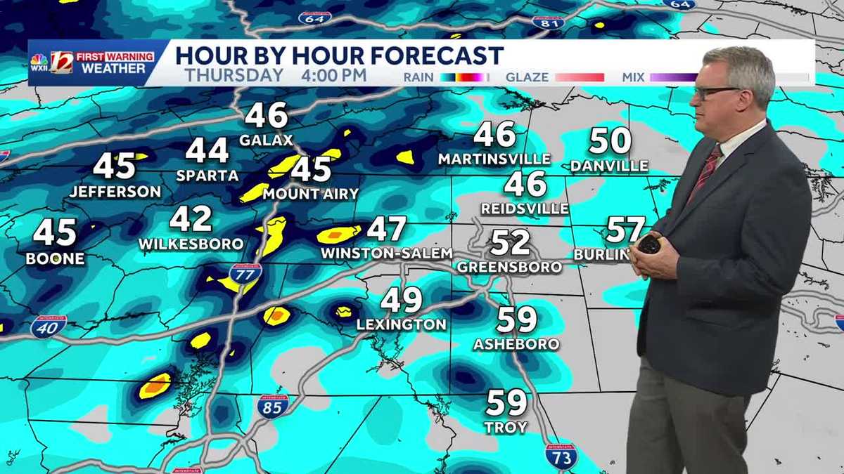Triad weather will become wet Thursday, Friday will be windy