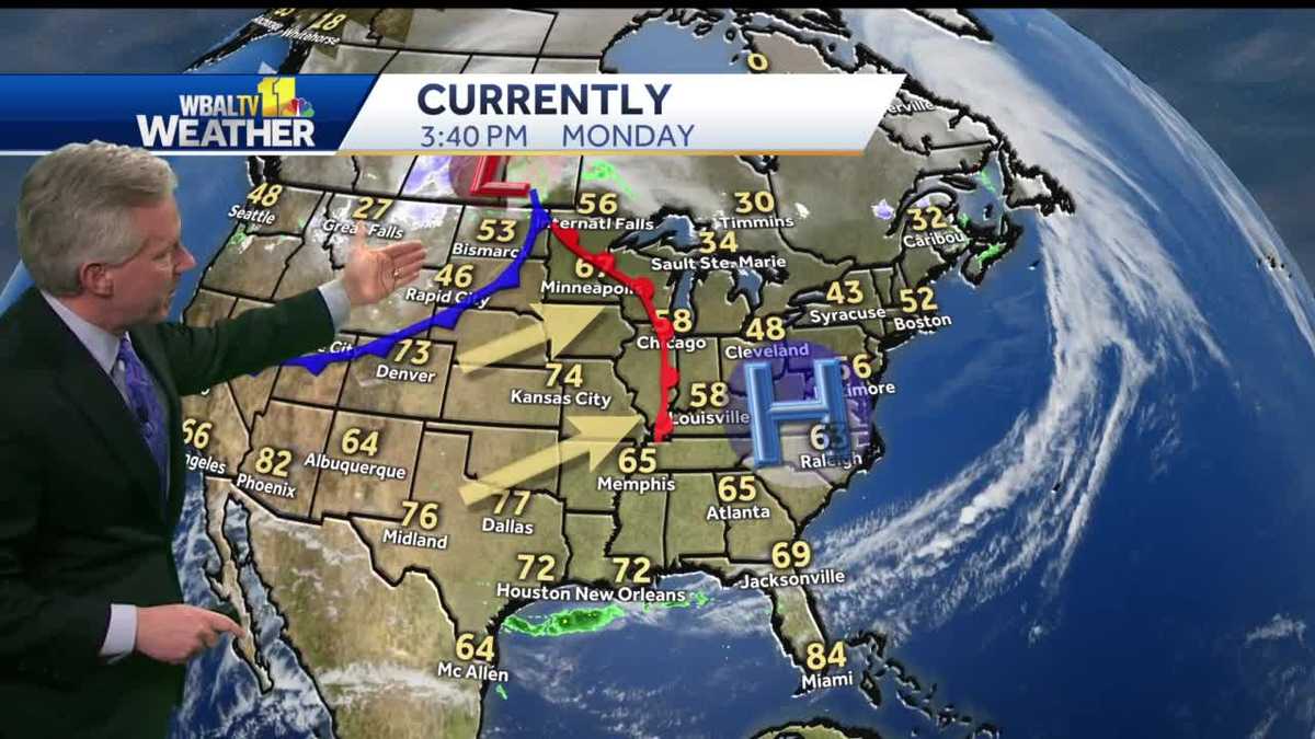 Sunny, mild Tuesday before cold front arrives