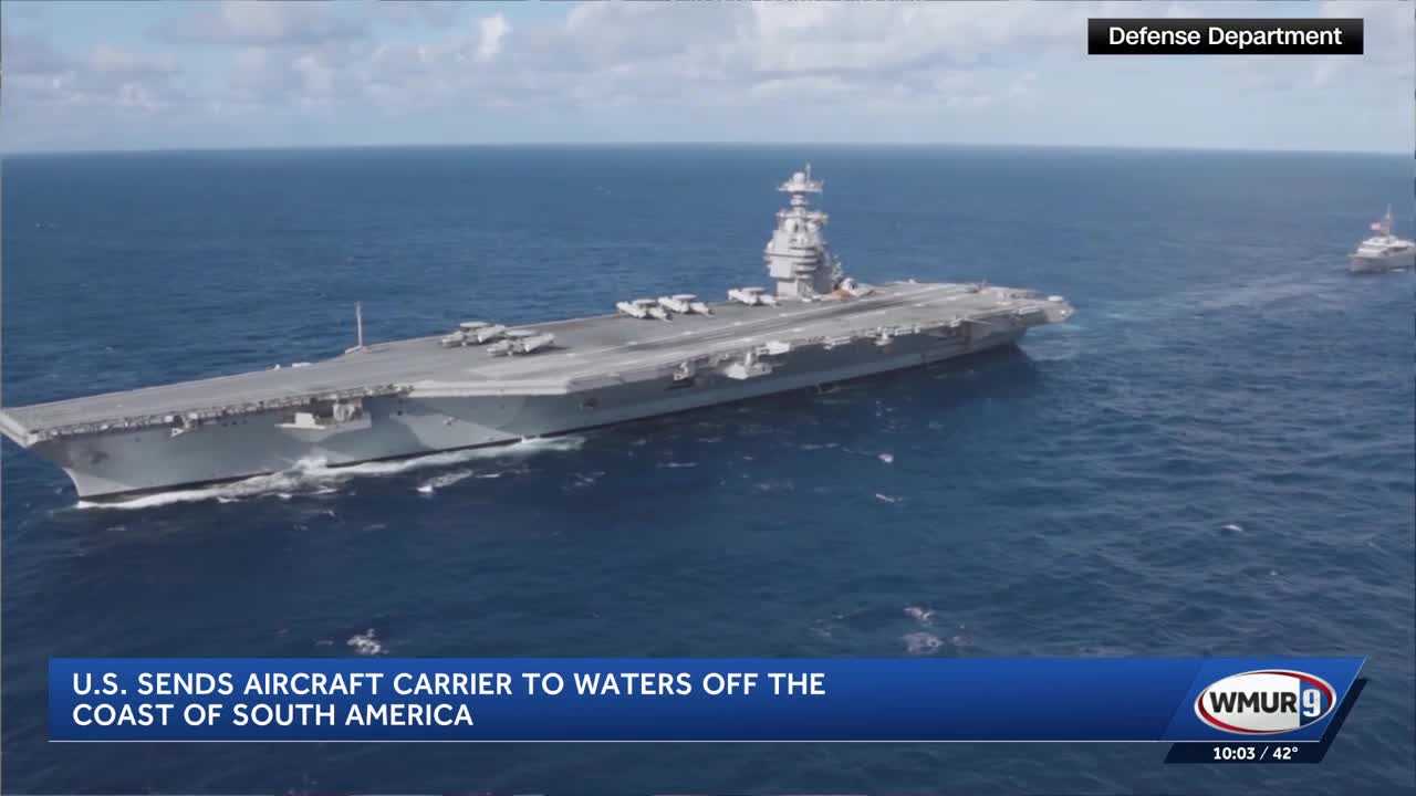 US sends aircraft carrier to waters off the coast of South America