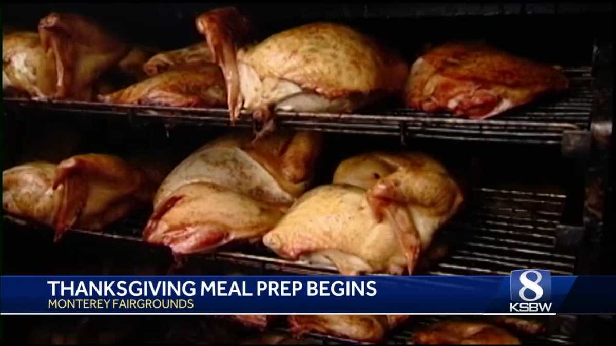 Hundreds of volunteers prepare for Thanksgiving feast at Monterey