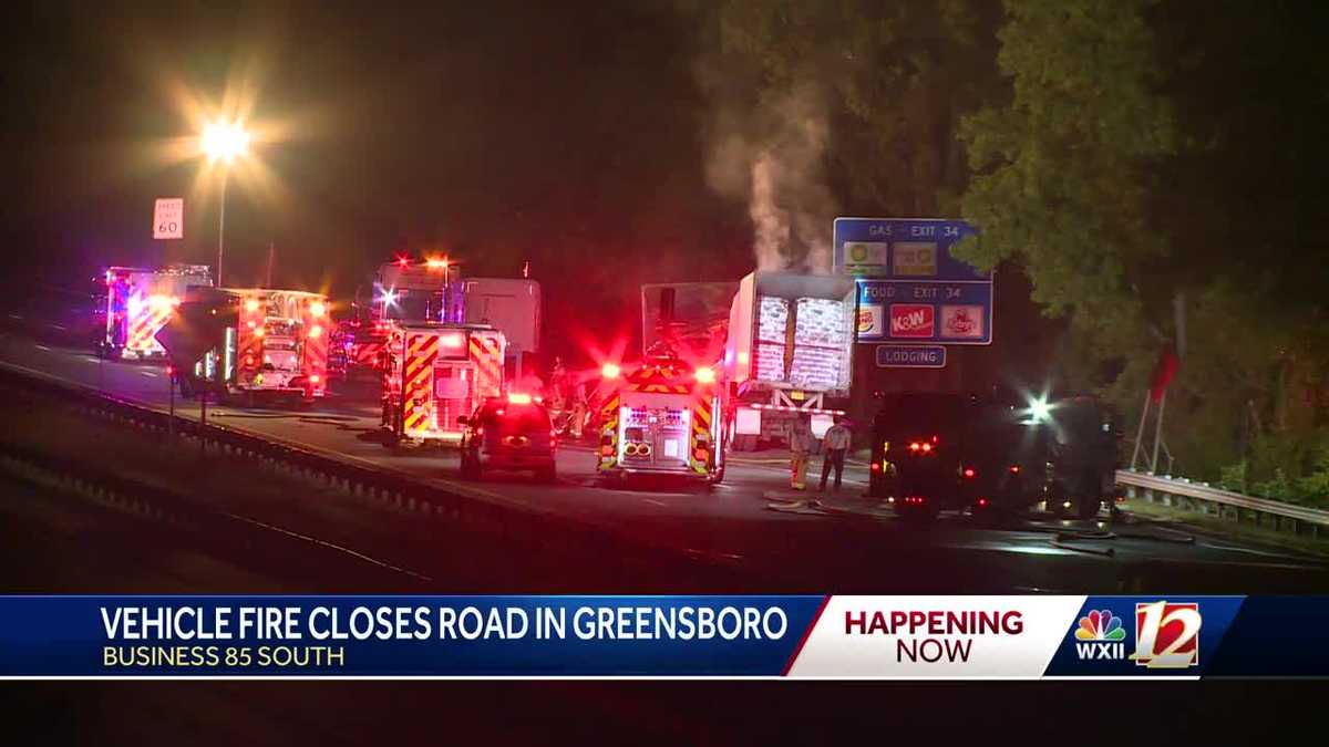 Greensboro interstate back open after vehicle fire