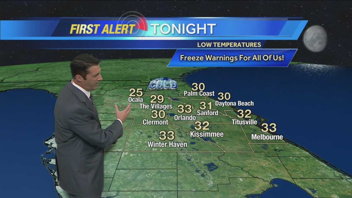 Freeze warnings issued for central Florida