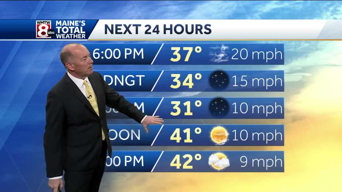 Clearing skies and colder temperatures tonight