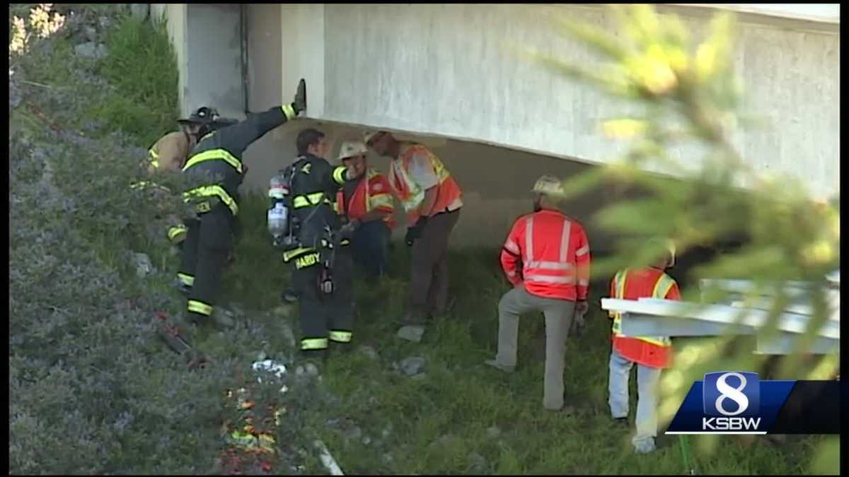 Fire Smoldering At Branciforte Bridge In Santa Cruz