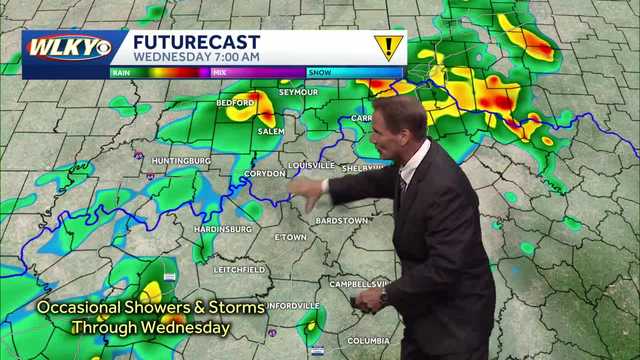 Rain chances continue through Wednesday