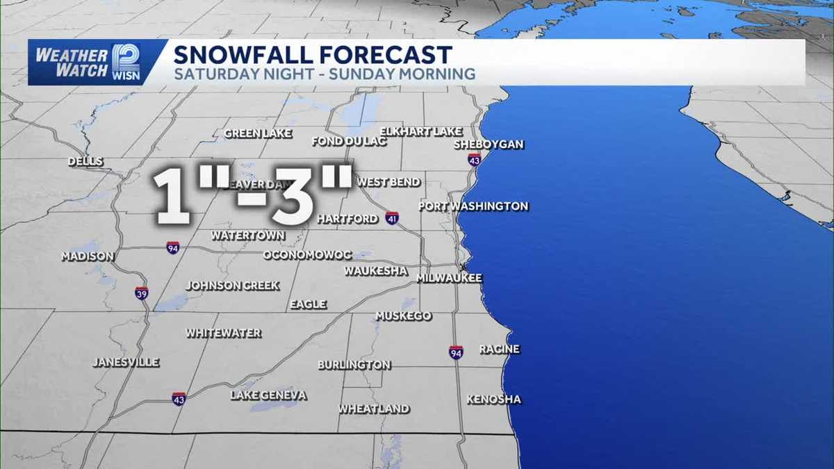 Weekend forecast: 1-3 inches of snow expected for southeast Wisconsin