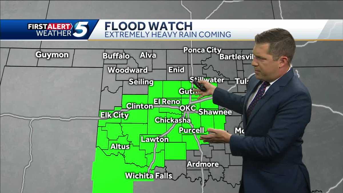 Timeline: Storms to bring heavy rain, flooding concerns overnight - KOCO