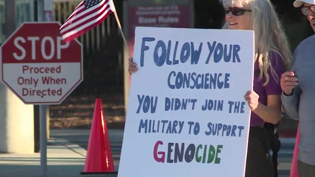 Veterans for Peace rally at NPS graduation urges troops to refuse ...