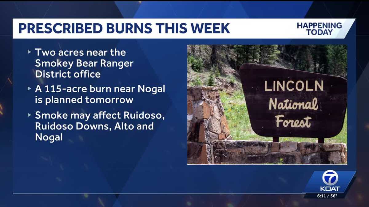 Lincoln National Forest plans prescribed burns near Ruidoso and Nogal