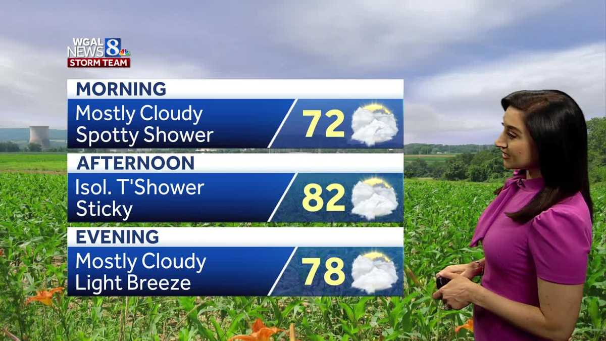 Sticky and slightly cooler today