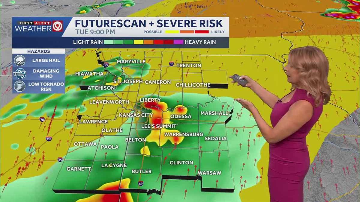 Another risk of severe weather for Tuesday night in Kansas City area