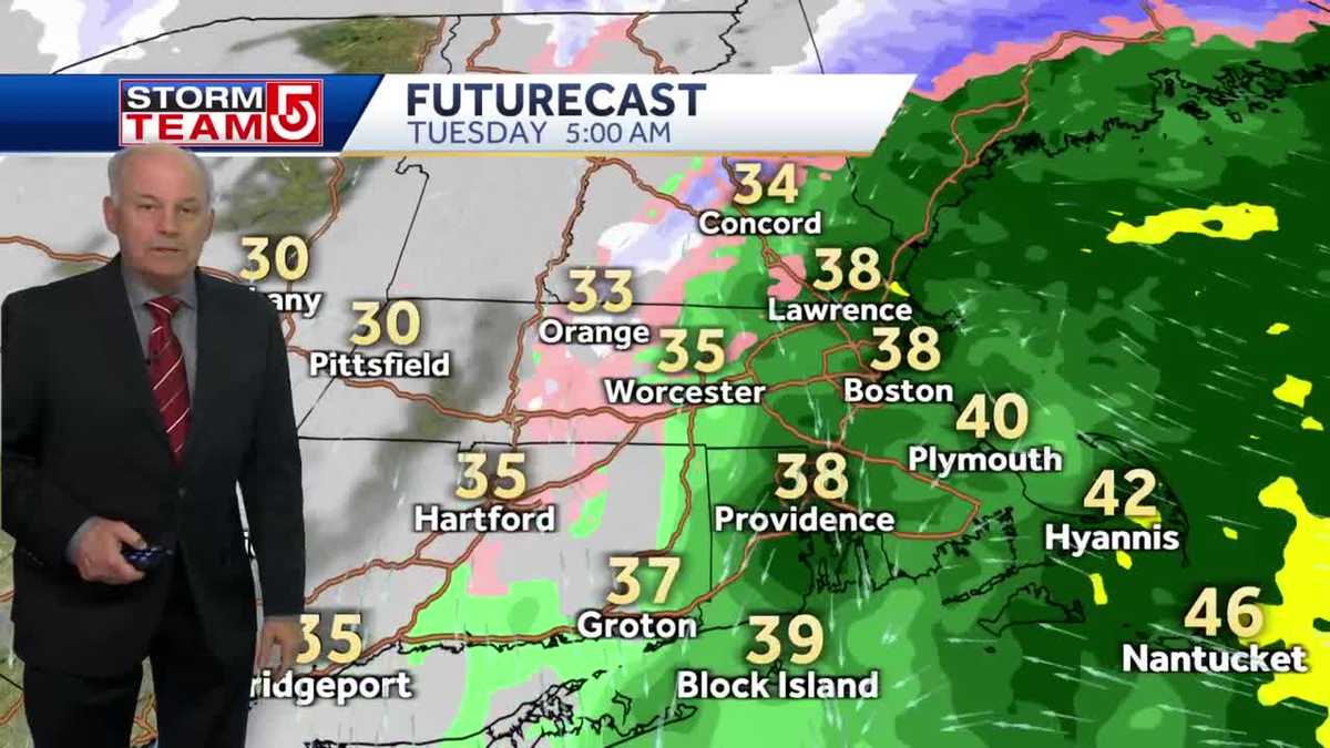 Rain, wintry mix could make for messy morning commute in Mass.