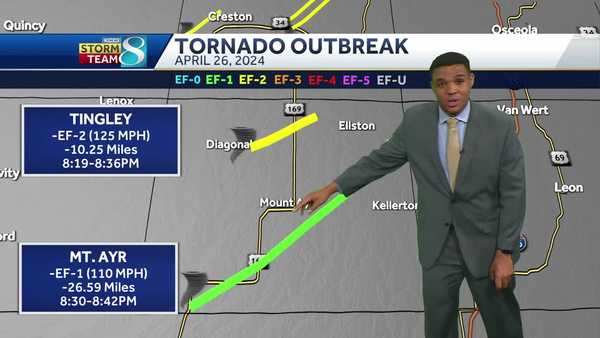 iowa weather: central iowa tornado outbreak update and map tour