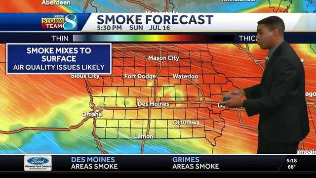 Wildfire smoke and a few storm chances this weekend in Central Iowa - Vimarsana News