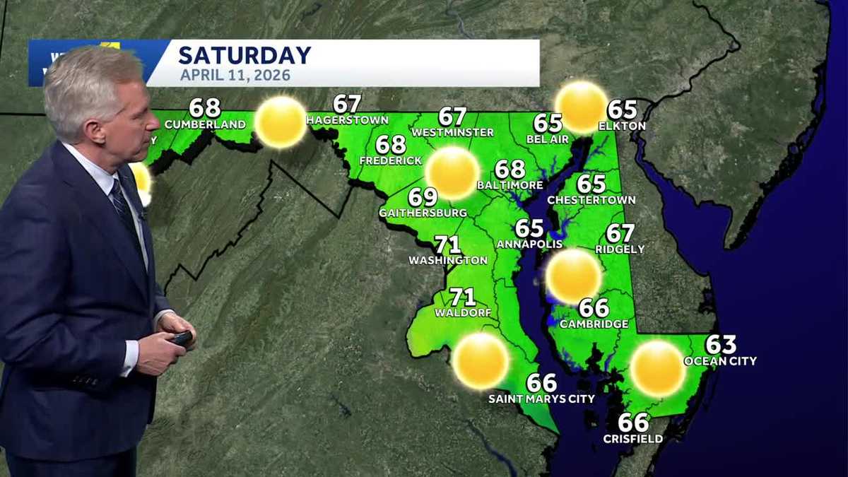 Pleasant weekend around Baltimore; Hotter next week