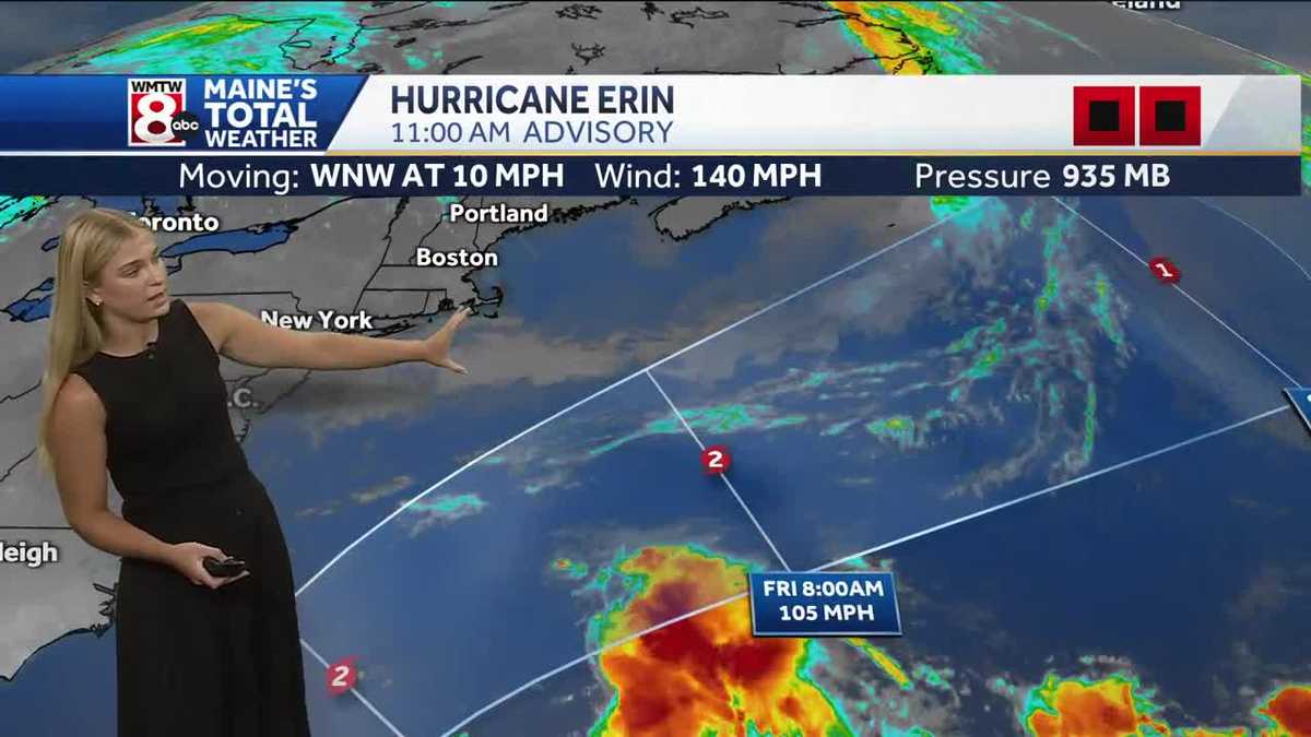 Hurricane Erin to bring rip currents, high surf to Maine
