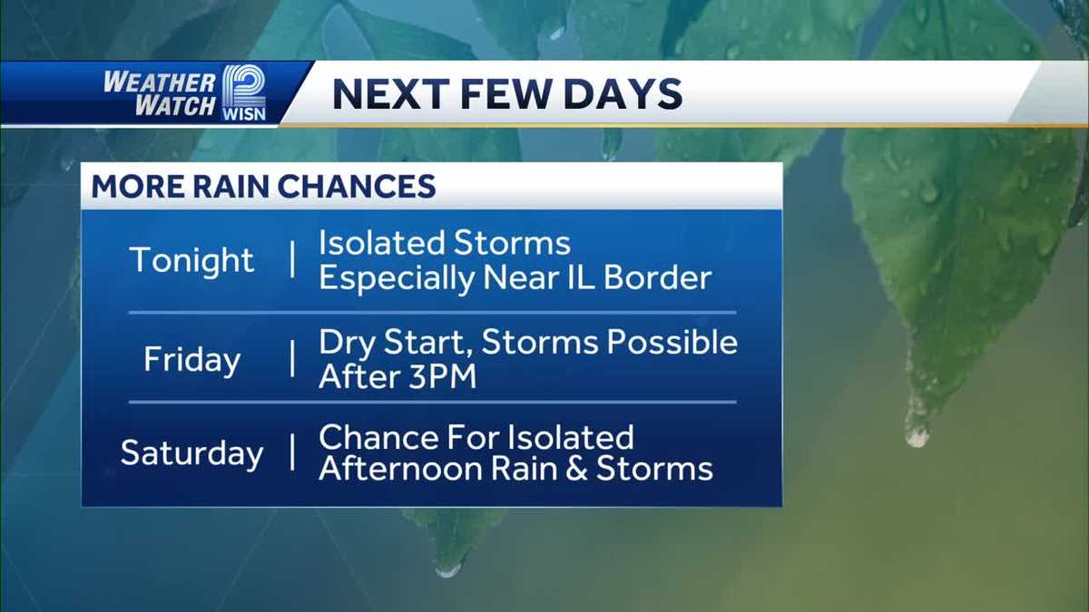 Storms possible Thursday night, Friday afternoon