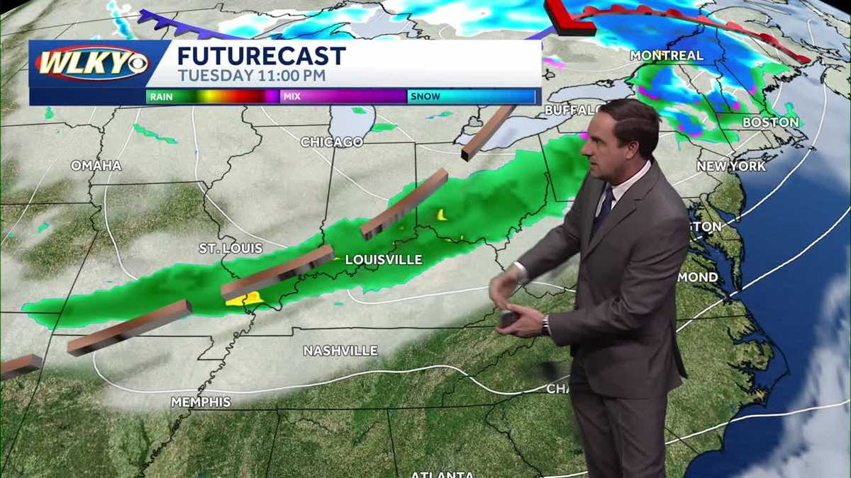 Mild temps Monday then rain returns Tuesday night