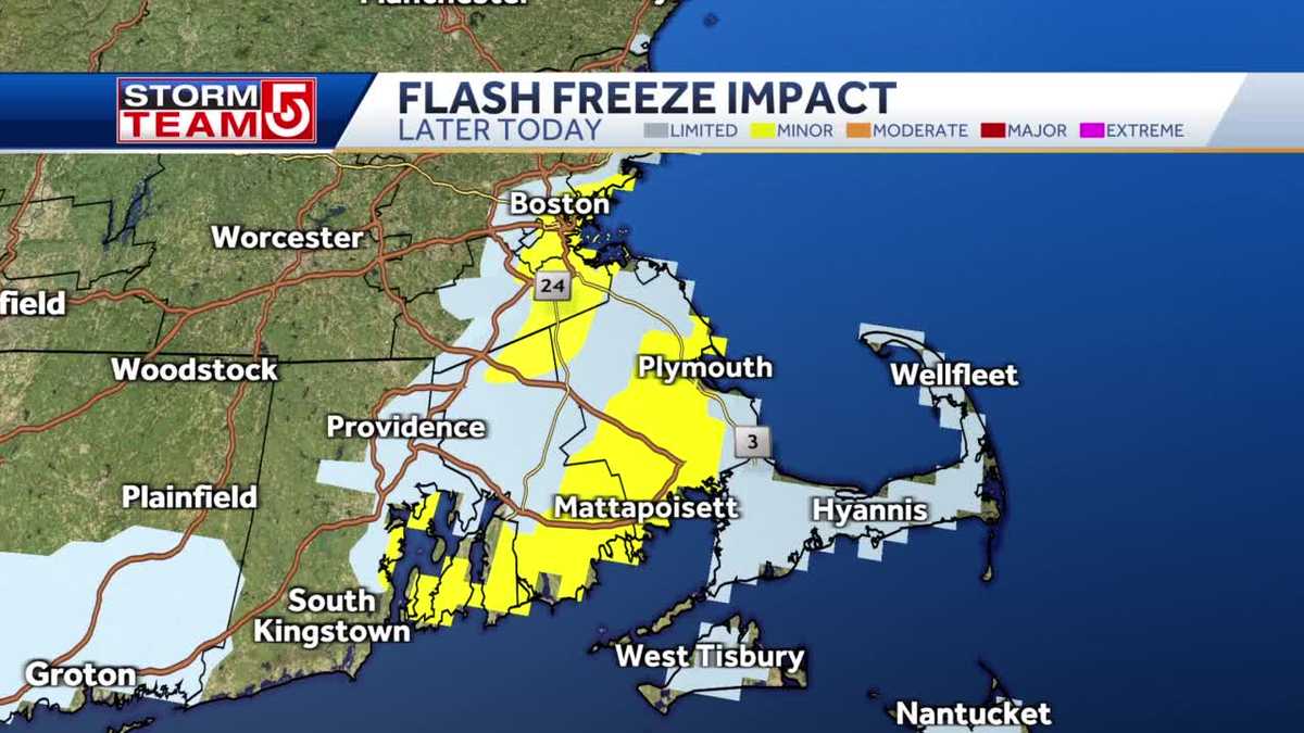 'Flash freeze' possible with Friday's storm
