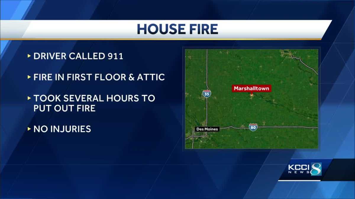 Marshalltown FD spend hours putting out house fire