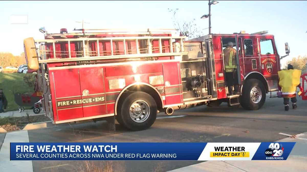 Red flag warning issued for Northwest Arkansas as high winds, low humidity raise wildfire risk