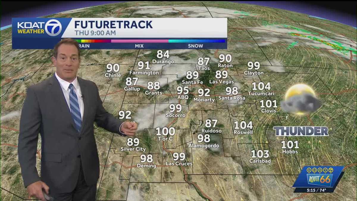 Threat of heavy rain decreases as area most favored for storms shifts into Northern New Mexico