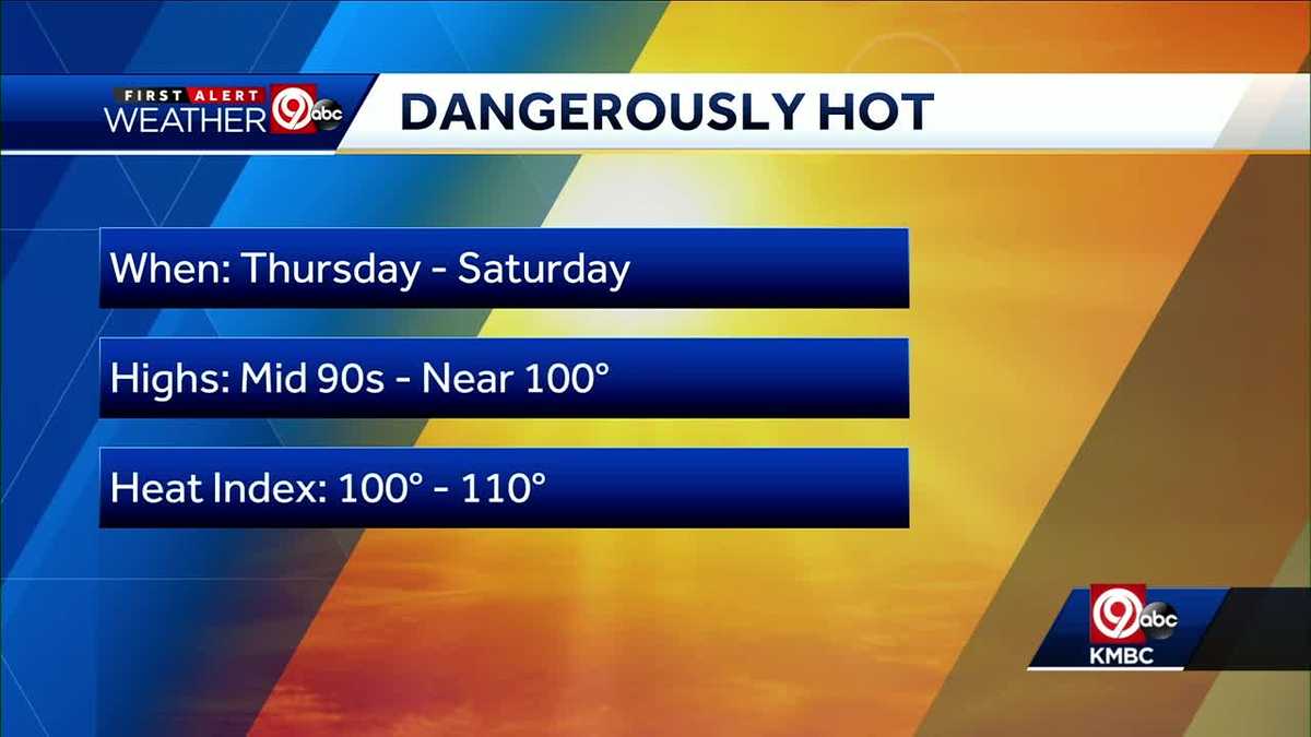 Dangerous heat expected Thursday through Saturday