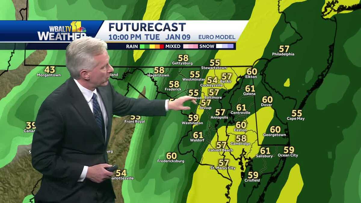 When to expect heavy rain, winds Tuesday