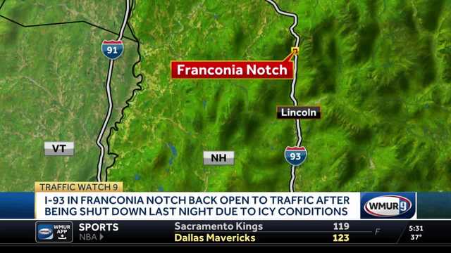 I-93 through Franconia Notch in New Hampshire closed - Vimarsana News