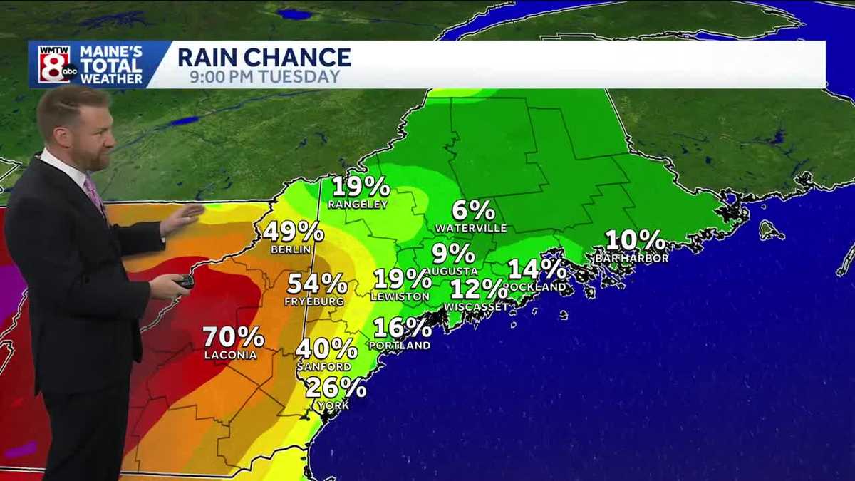 Slow-moving storm setup targets Maine