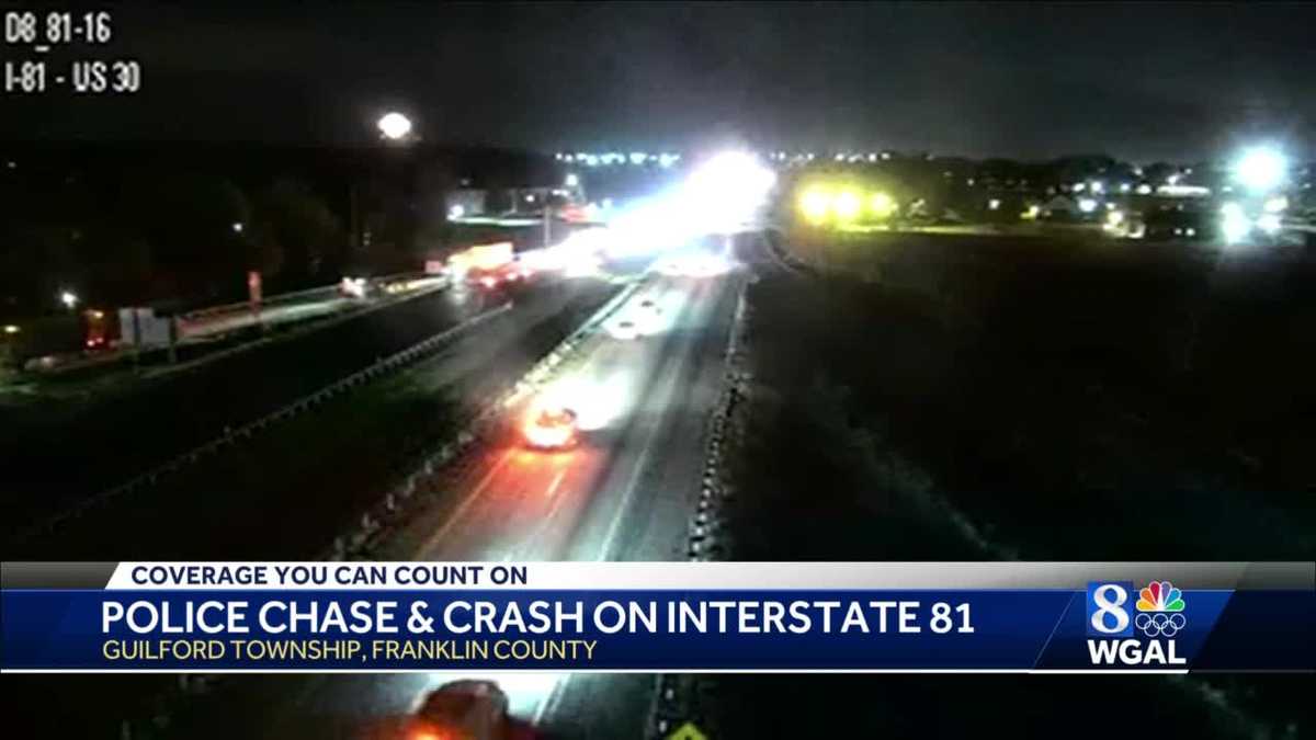 Police chase ends with crash on I-81 in Franklin County