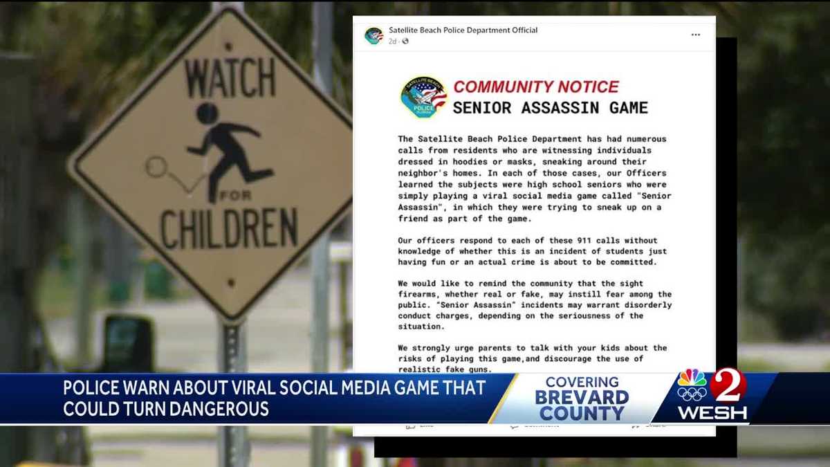 Florida police agency issues warning about 'Senior Assassin' game