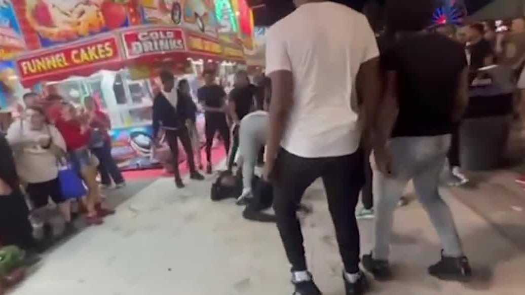 7 arrested, officer hit at Wisconsin State Fair on final night