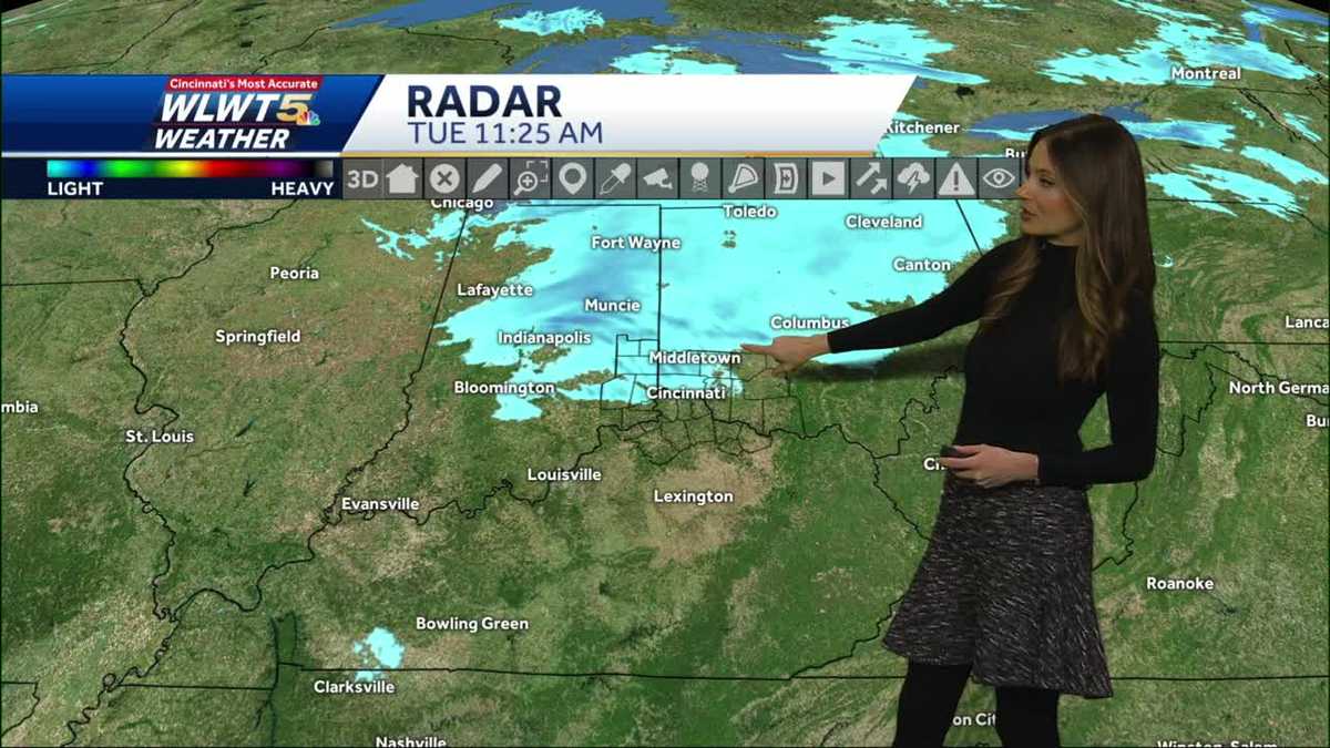 Flurries Tuesday & dropping to zero tonight