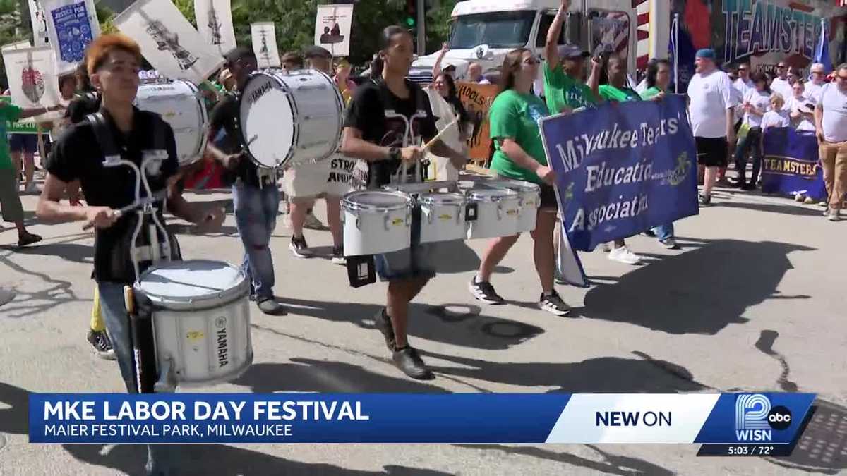 Hundreds of people pack Labor Fest celebration in Downtown Milwaukee