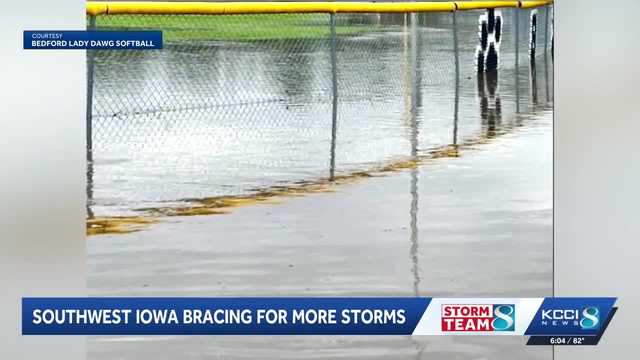 Floodwaters turn Bedford baseball, softball fields into lake as teams rush to save equipment