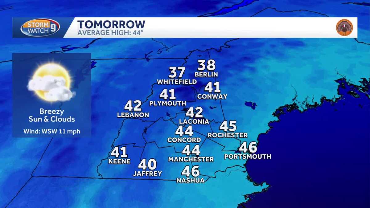 Video: Cooler weather for Thanksgiving in New Hampshire