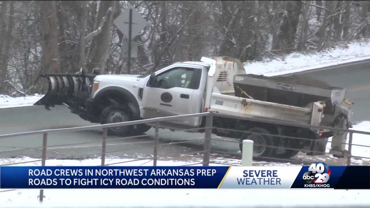 Road crews in Northwest Arkansas prep roads to fight icy road conditions
